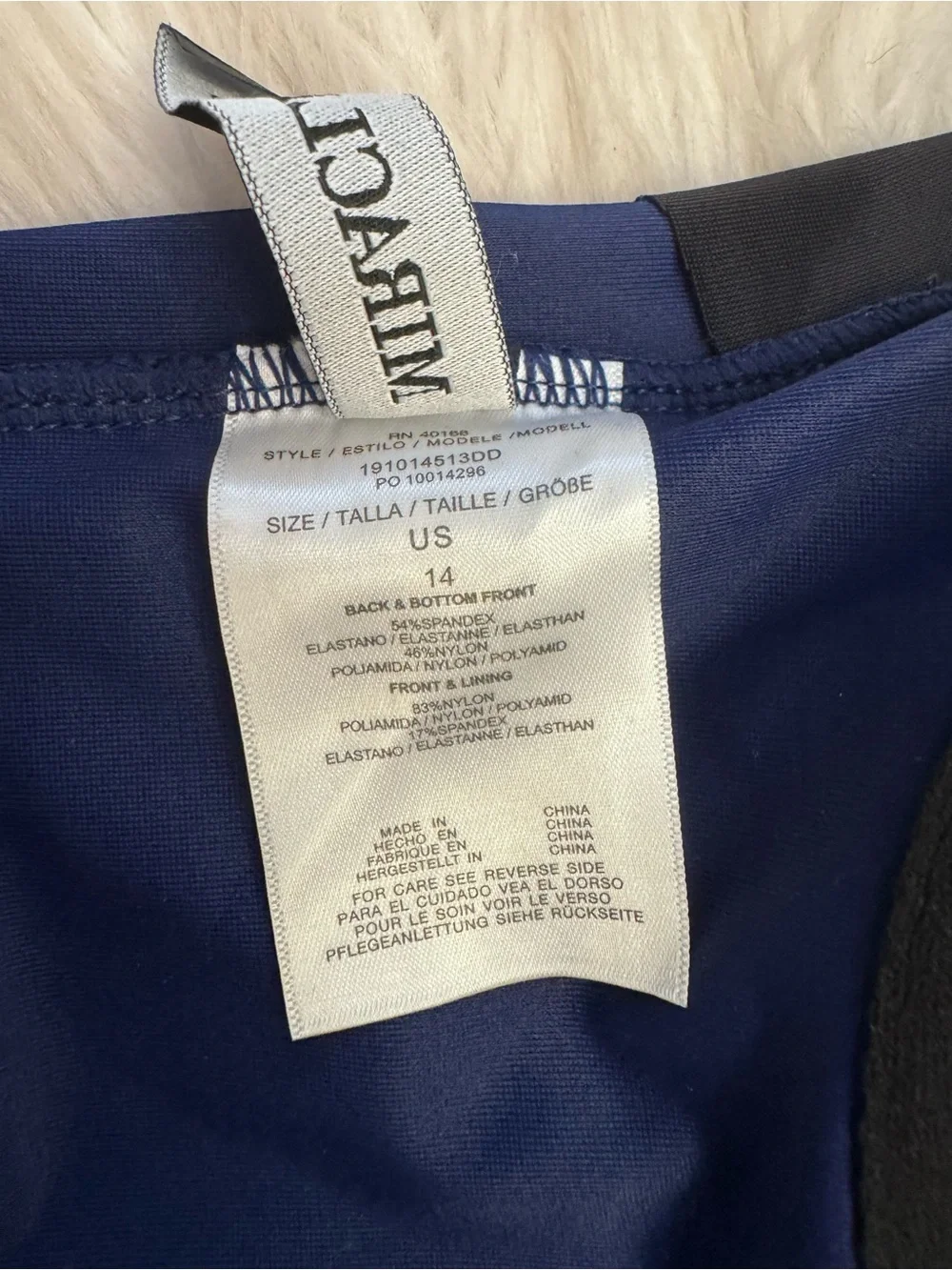 Miraclesuit 14 Amici One Piece Solid Blue Swimsuit Slimming V Neck Shirring Firm